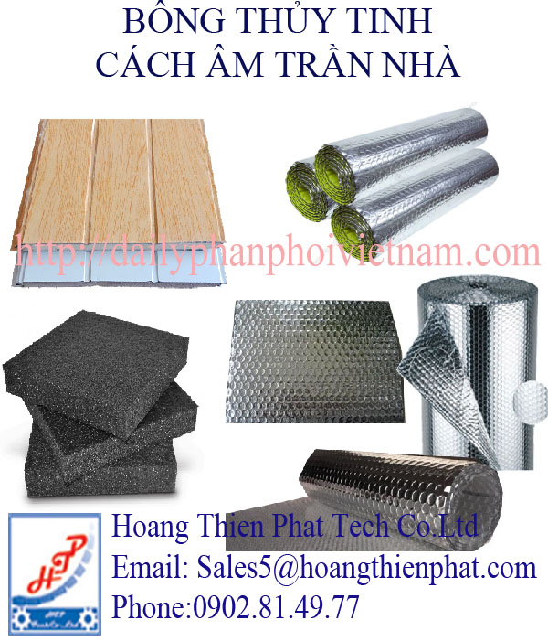 Bông thủy tinh cách âm trần nhà Bông thủy tinh cách âm trần nhà